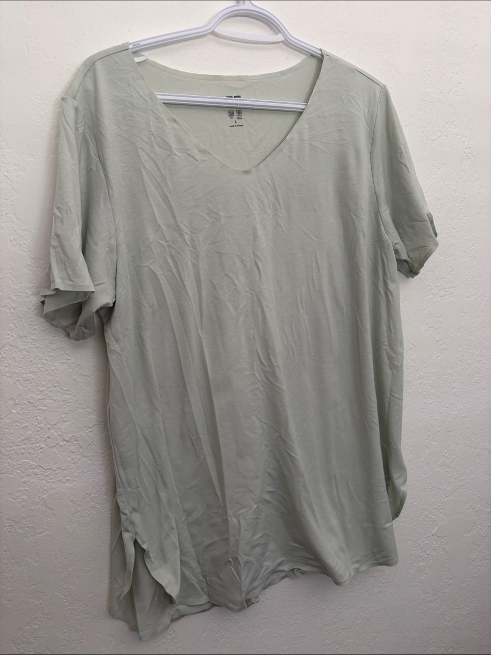 Uniqlo Airism Seamless Long Shirt Light Green